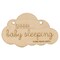 Shh Baby Sleeping Door Sign 6-inch, Wood Nursery No Knocking Sign | Woodpeckers